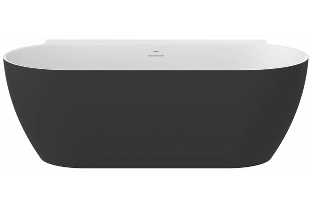 Vana Ravak Freedom Wall II Tec 170x87 oválná akrylátová volně stojící, černá/bílá, krytka odtoku černá, CC71700000