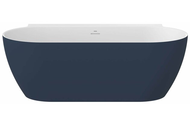 Vana Ravak Freedom Wall II Tec 170x87 oválná akrylátová volně stojící, deepsea blue/bílá, krytka odtoku bílá, CC71400000