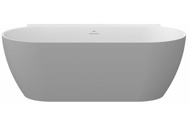 Vana Ravak Freedom Wall II Tec 170x87 oválná akrylátová volně stojící, smoke grey/bílá, krytka odtoku bílá, CC71500000