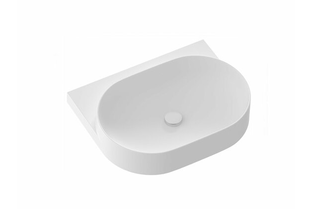 Umyvadlo Ravak Yard 60 tenkostěnné na konzoli, bez otvoru pro baterii, bez přepadu, bílá mat, XJX0E060000
