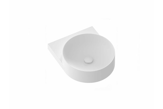 Umyvadlo Ravak Yard 40 tenkostěnné na konzoli, bez otvoru pro baterii, bez přepadu, bílá mat, XJX0E040000