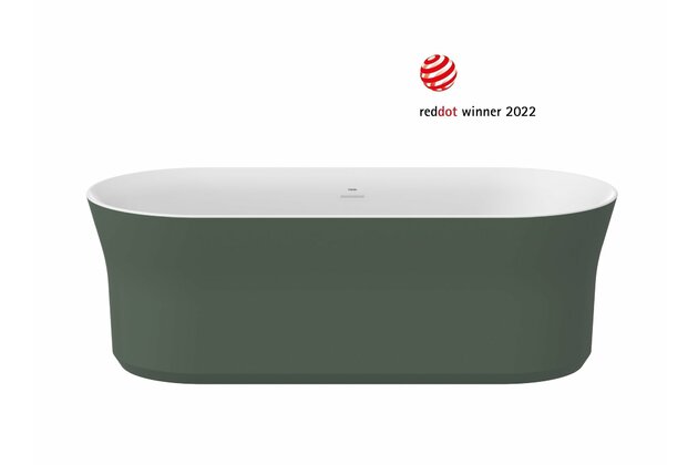 Vana Ravak Ypsilon 180x80 oválná akrylátová volně stojící, grey green/bílá, krytka odtoku bílá, XC00100052