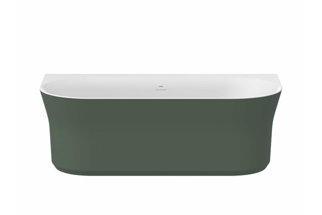 Vana Ravak Ypsilon Wall 178x86 oválná akrylátová volně stojící, grey green/bílá, krytka odtoku bílá, XC00100064