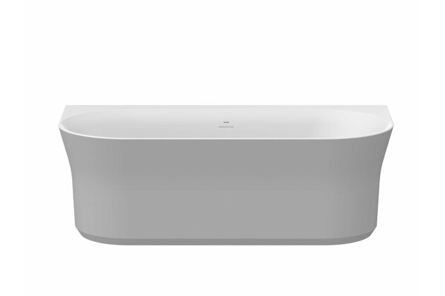 Vana Ravak Ypsilon Wall 178x86 oválná akrylátová volně stojící, smoke grey/bílá, krytka odtoku bílá, XC00100077