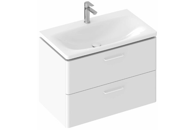 Skříňka pod umyvadlo Balance II 80, bílá / madlo bílé