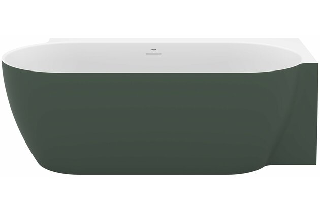 Vana Ravak Freedom Corner II Tec 175x86 oválná akrylátová volně stojící, grey green/bílá, krytka odtoku bílá, pravá, CC81200000