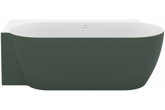 Vana Ravak Freedom Corner II Tec 175x86 oválná akrylátová volně stojící, grey green/bílá, krytka odtoku bílá, levá, CC91200000