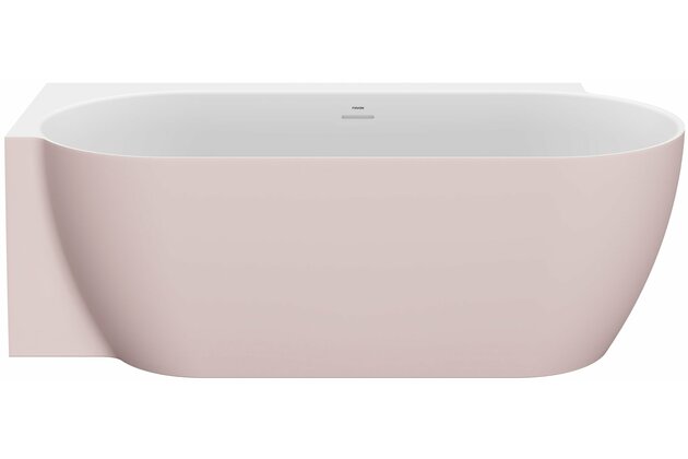 Vana Ravak Freedom Corner II Tec 175x86 oválná akrylátová volně stojící, alabaster pink/bílá, krytka odtoku bílá, levá, CC91600000