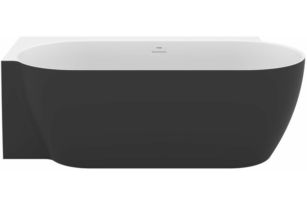Vana Ravak Freedom Corner II Tec 175x86 oválná akrylátová volně stojící, černá/bílá, krytka odtoku černá, levá, CC91700000
