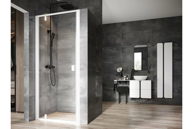 Sprchový kout Ravak Nexty NDOP1/NPSS 90x80 rohový, matná/transparent