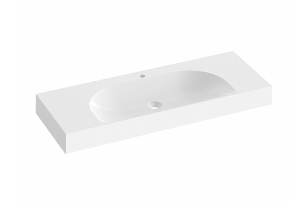 Umyvadlo Ravak Lite 120/80 nábytkové, s otvorem pro baterii, bez přepadu, bílá, XJX01212000