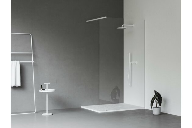 Sprchový kout Ravak Walk-In Wall Set 100, bílá matný/transparent, GW9WA0E0SZ1