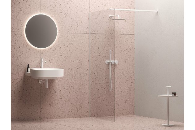 Sprchový kout Ravak Walk-In Double Wall 160-210x100 rohový, bílá matná/transparent