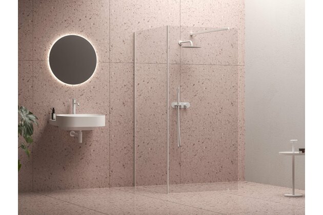 Sprchový kout Ravak Walk-In Corner Set 120x80, bílá mat/transparent, GW1CG4E0SZ1