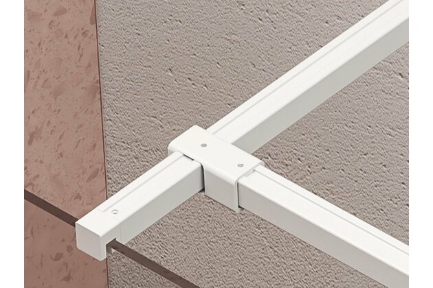 Spojovací koncovka Ravak Walk-In W set uni spoj T, bílá mat, GWD01000E008