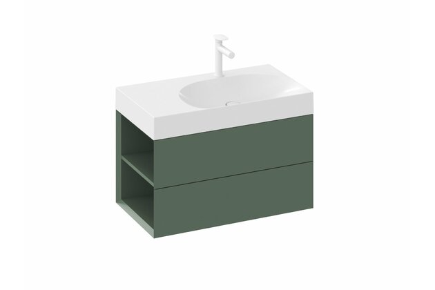 Skříňka pod umyvadlo Ravak SD Lite 80, grey green, levá, X000001876