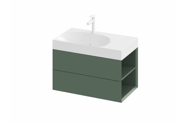 Skříňka pod umyvadlo Ravak SD Lite 80, grey green, pravá, X000001888