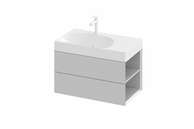 Skříňka pod umyvadlo Ravak SD Lite 80, smoke grey, pravá, X000001889