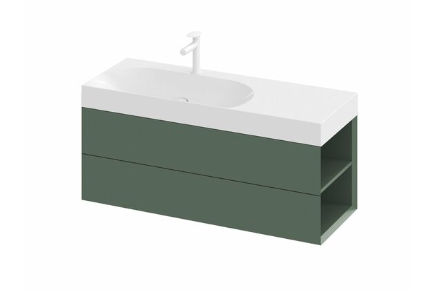 Skříňka pod umyvadlo Ravak SD Lite 120, grey green, pravá, X000001894