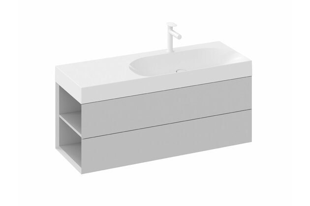 Skříňka pod umyvadlo Ravak SD Lite 120, smoke grey, levá, X000001883