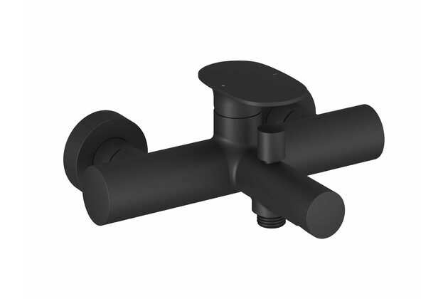 Baterie Ravak Spring SG 022.00 vanová, nástěnná, bez setu, černá mat, X070547