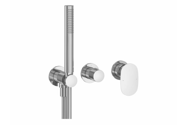 Baterie Ravak Spring SG 065.00 SET podomítková, celotělová, 2cestná, se sprchovým setem, chrom, X070534