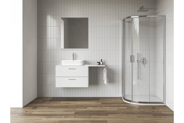 Sprchový kout Ravak Blix II NBLCP4 80 čtvrtkruhový čtyřdílný, chrom lesk/transparent, 3BM40C00Z1