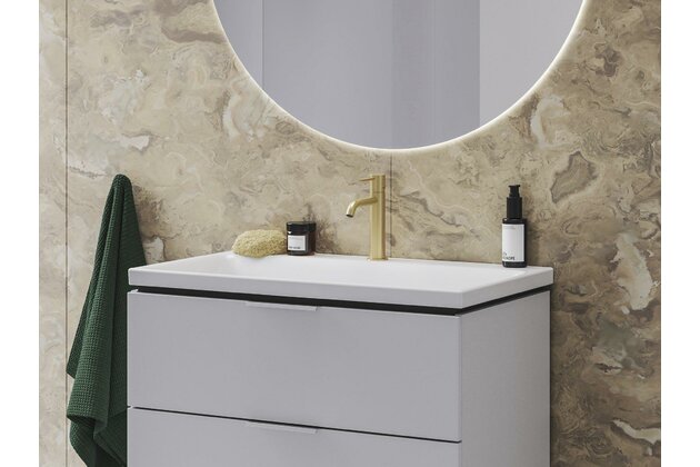 Baterie Ravak Espirit 190mm umyvadlová stojánková bez výpusti, s funkcí BeCool, gold brushed, X070617