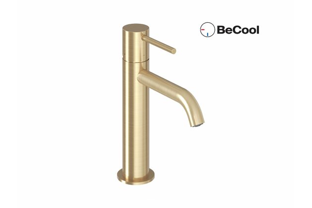 Baterie Ravak Espirit 190mm umyvadlová stojánková bez výpusti, s funkcí BeCool, gold brushed, X070617