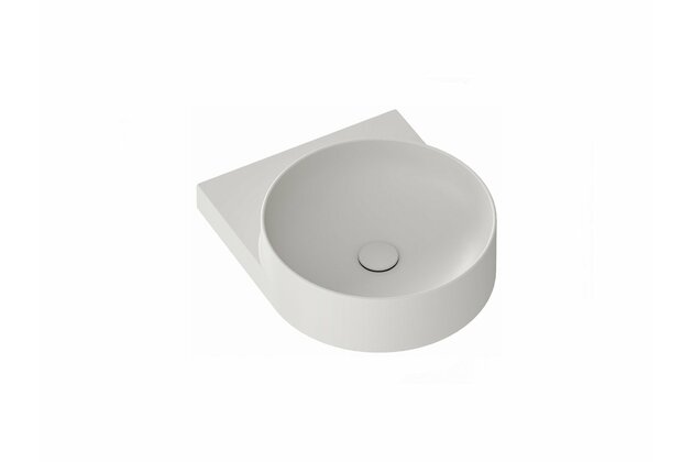 Umyvadlo Ravak Yard 40 keramické tenkostěnné, na konzoli nebo konstrukci Yard, s otvorem pro baterii, smoke grey, XJX0O240000