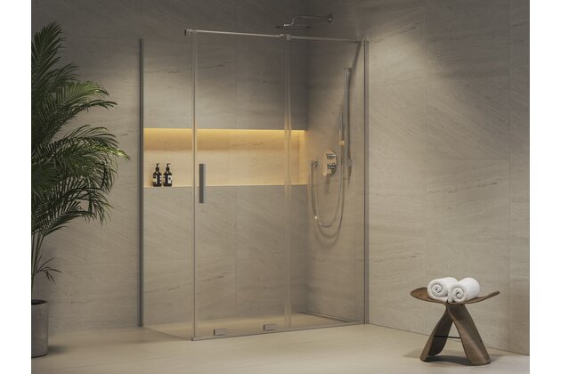 Sprchový kout Ravak Roll ROSP/RODP2 100x140 rohový, chrom/transparent