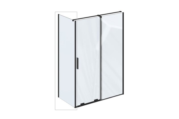 Pevná stěna Ravak Roll 90 , černá/transparent, X90V70300Z1