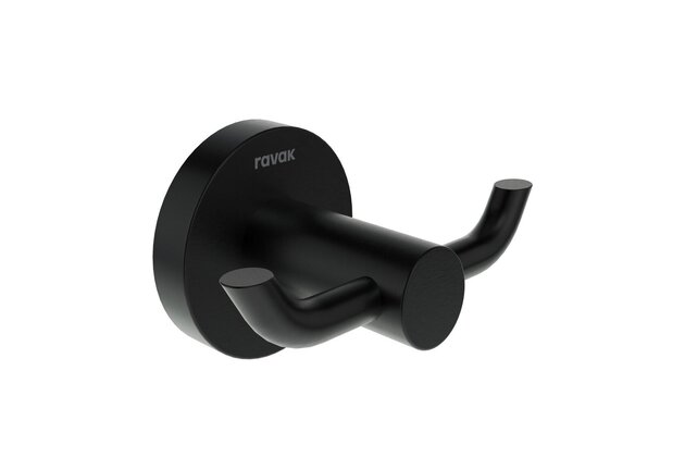 Ravak Kona dvojháček nástěnný, černá mat, X07P1300