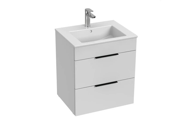 Cube skříňka 2zás+umyv.55 bílá, úchytky antracit H4536121763001