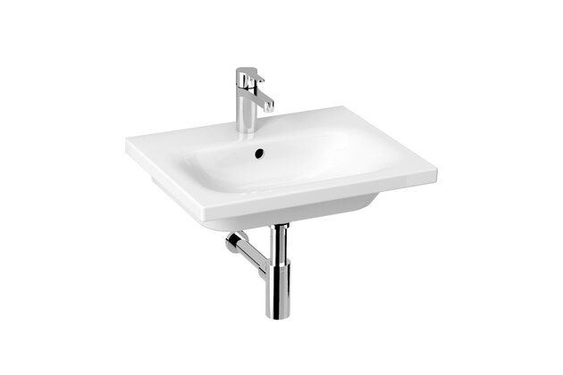 Umyvadlo Jika Mio-N 55 závěsné, s otvorem pro baterii, s přepadem, bílá, H8127121001041