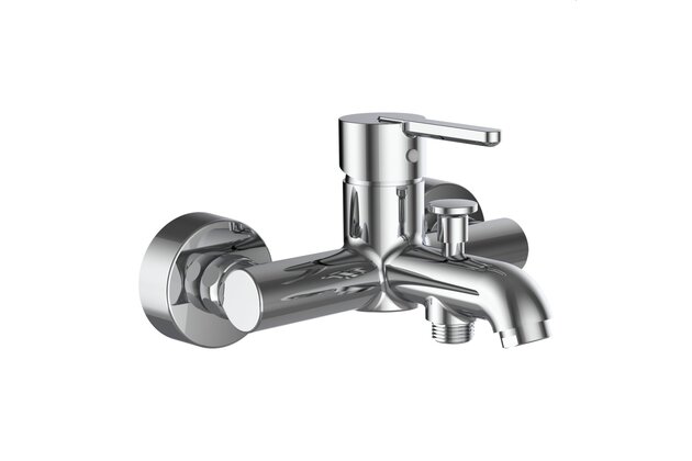 Baterie Laufen Lua E vanová nástěnná, bez příslušenství, chrom, H3215F10044001