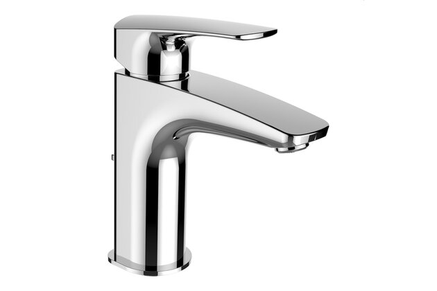 Laurin umyvadlová stojánková páková baterie s výtokem 106 mm, s automatickou výpustí, chrom HF500701100000