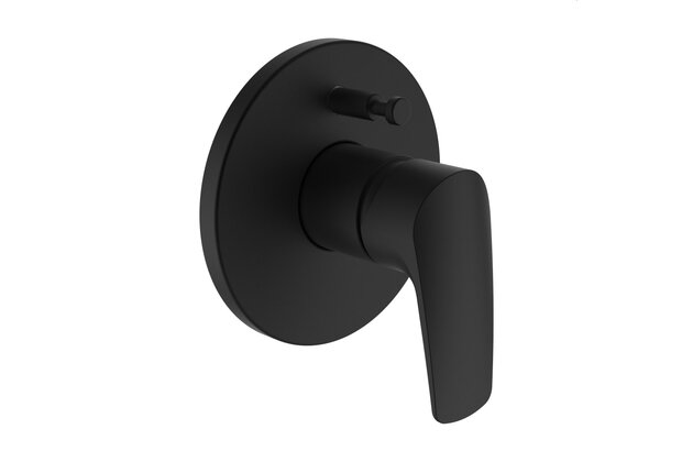 Laurin vrchní sada podomítkové vanové baterie, s přepínačem, PVD titan černá matná HF500779428000