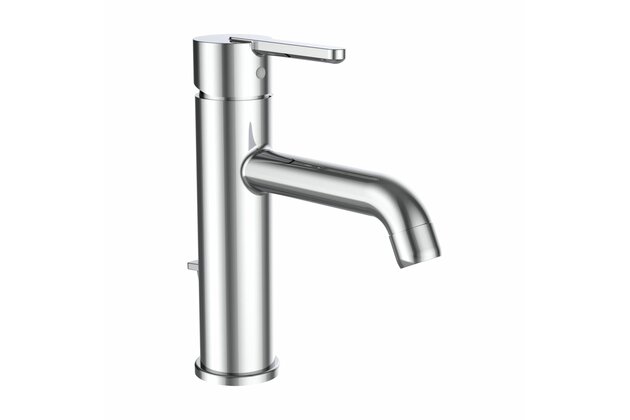 Lua umyvadlová stojánková páková baterie s výtokem 135 mm, s automatickou výpustí, kartuše Eco+, průtok 5,7 l/min, chrom H3110810041241