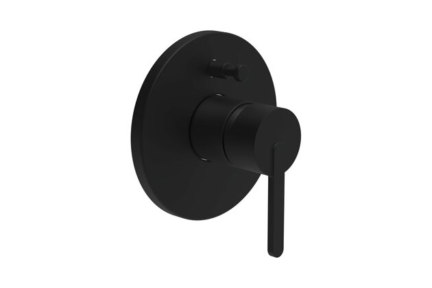 Lua vrchní sada podomítkové vanové baterie, s přepínačem, pro Simibox nebo Simibox Light, se zavzdušňovacím ventilem, PVD titan černá mat H3210860810101