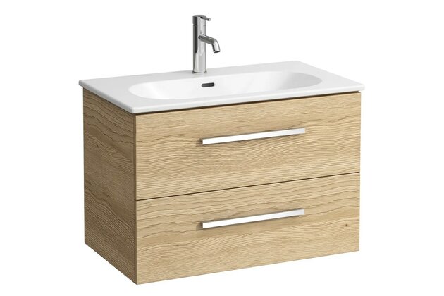 Skříňka Laufen Avin 80 s umyvadlem Lua slim, jasan, H8610875351041