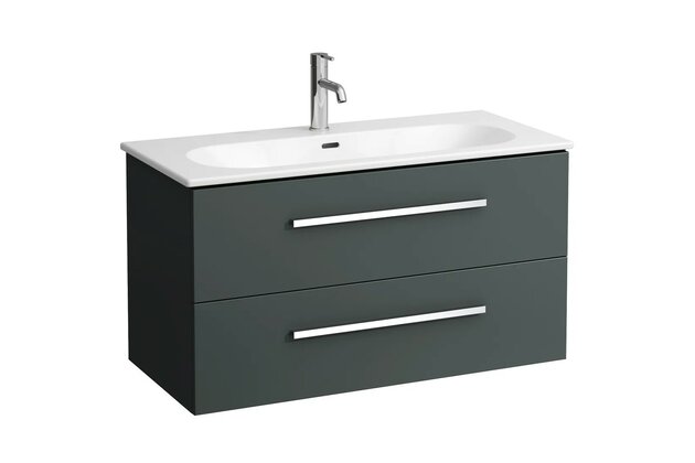 Skříňka Laufen Avin 100 s umyvadlem Lua slim, šedá, H8610886271041