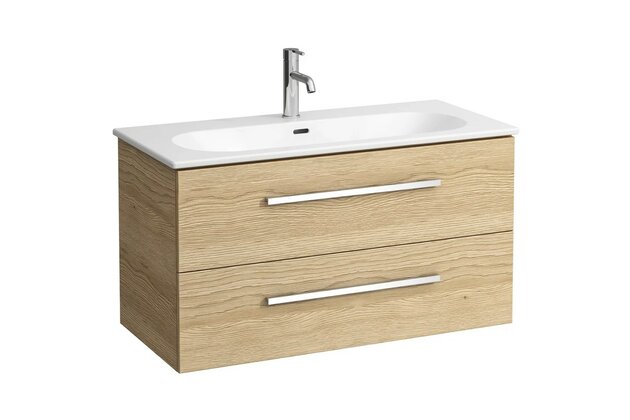 Skříňka Laufen Avin 100 s umyvadlem Lua slim, jasan, H8610885351041