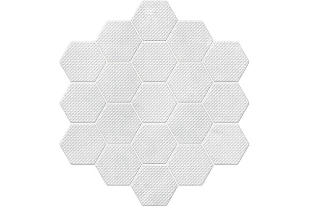 Dekor El Molino hexagon trail perla struktura mat 21x23