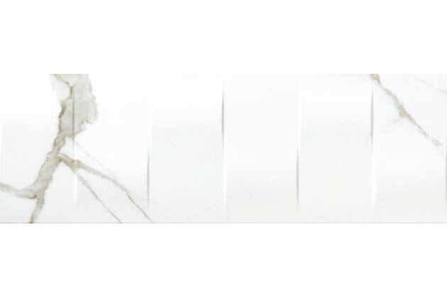 Obklad El Molino Excelsior jet 7 ondas blanco struktura lesk rektifikovaný 30x90