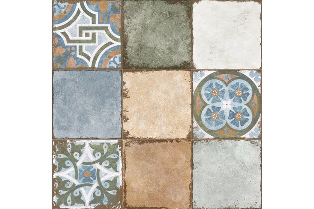 Dekor El Molino Rialto jet mix struktura mat rektifikovaný 58x58