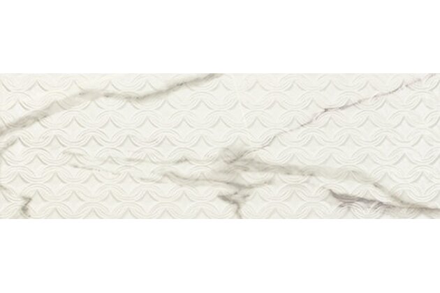 Dekor El molino Calacatta trenza 8 blanco struktura mat rektifikovaný 30x90