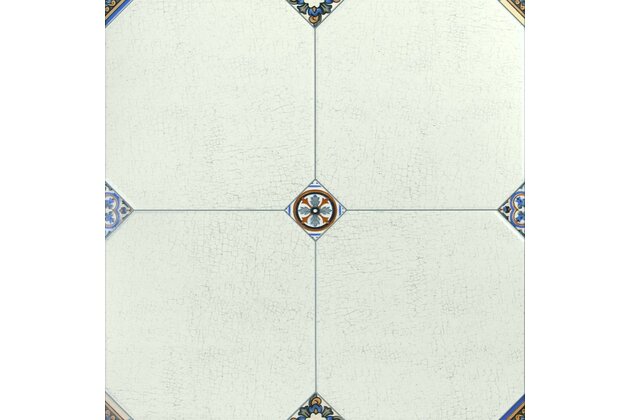 Dekor El Molino Manises blanco struktura mat rektifikovaný 58x58