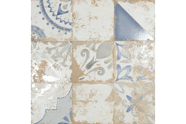 Dlažba El Molino Memory 7 azul struktura lesk rektifikovaná 58x58