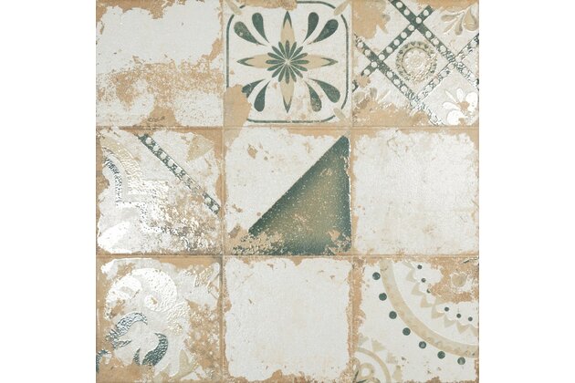 Dlažba El Molino Memory 7 verde struktura lesk rektifikovaná 58x58